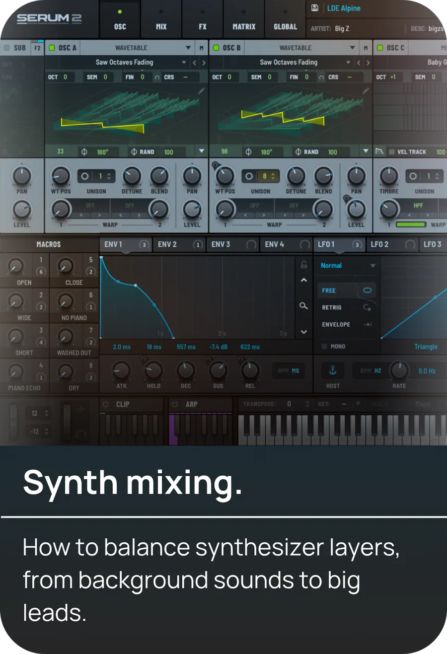 Synth mixing